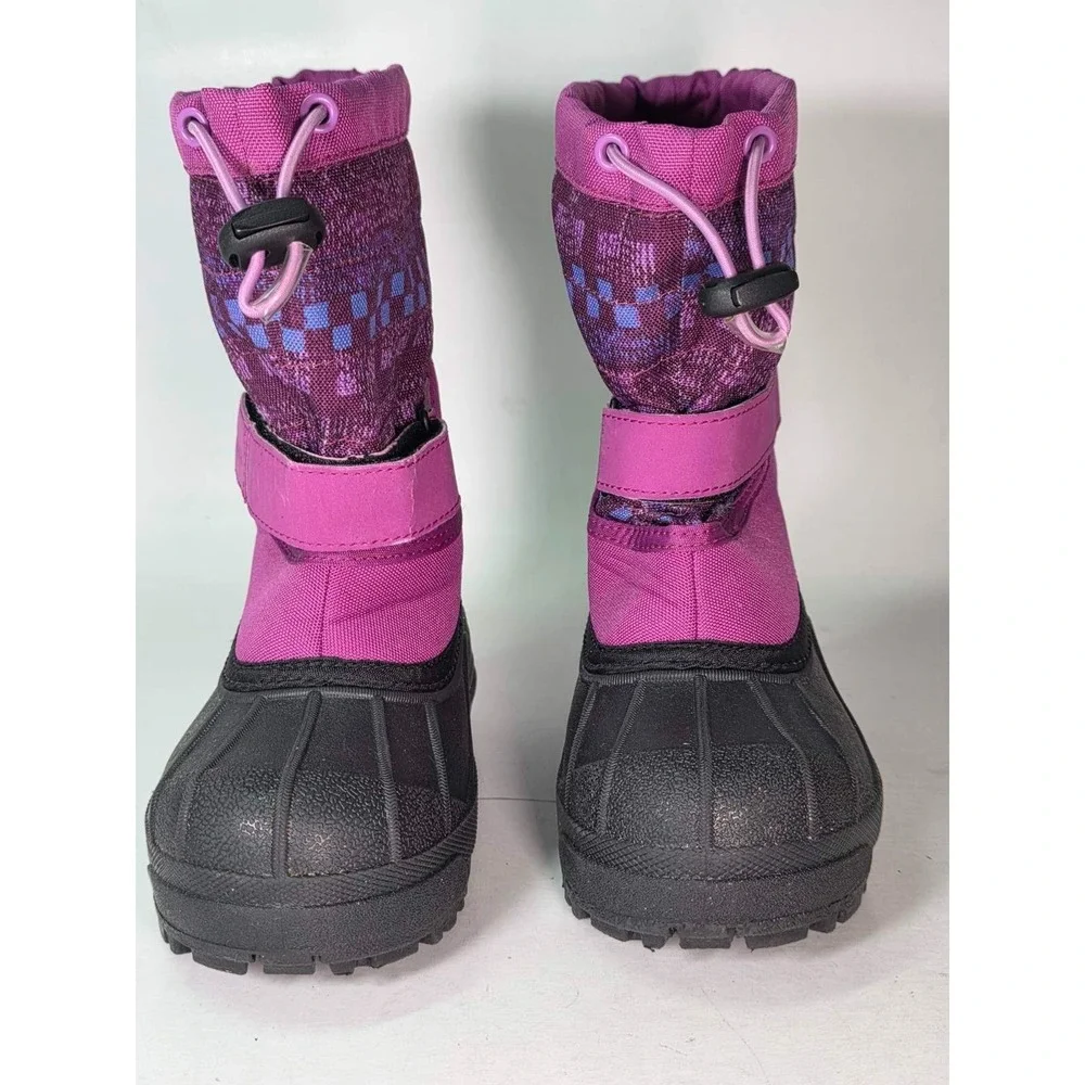 Columbia Powderbug Plus‎ II Youth Boots Size 13 Purple Black Winter Snow Shoes